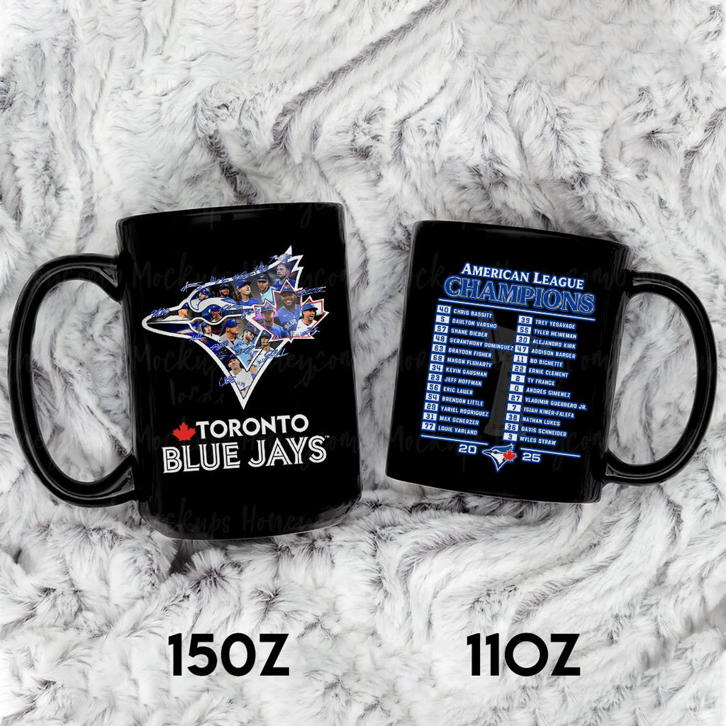 Toronto Blue Jays 2025 American League Champions Ceramic Mug – HOATT14594