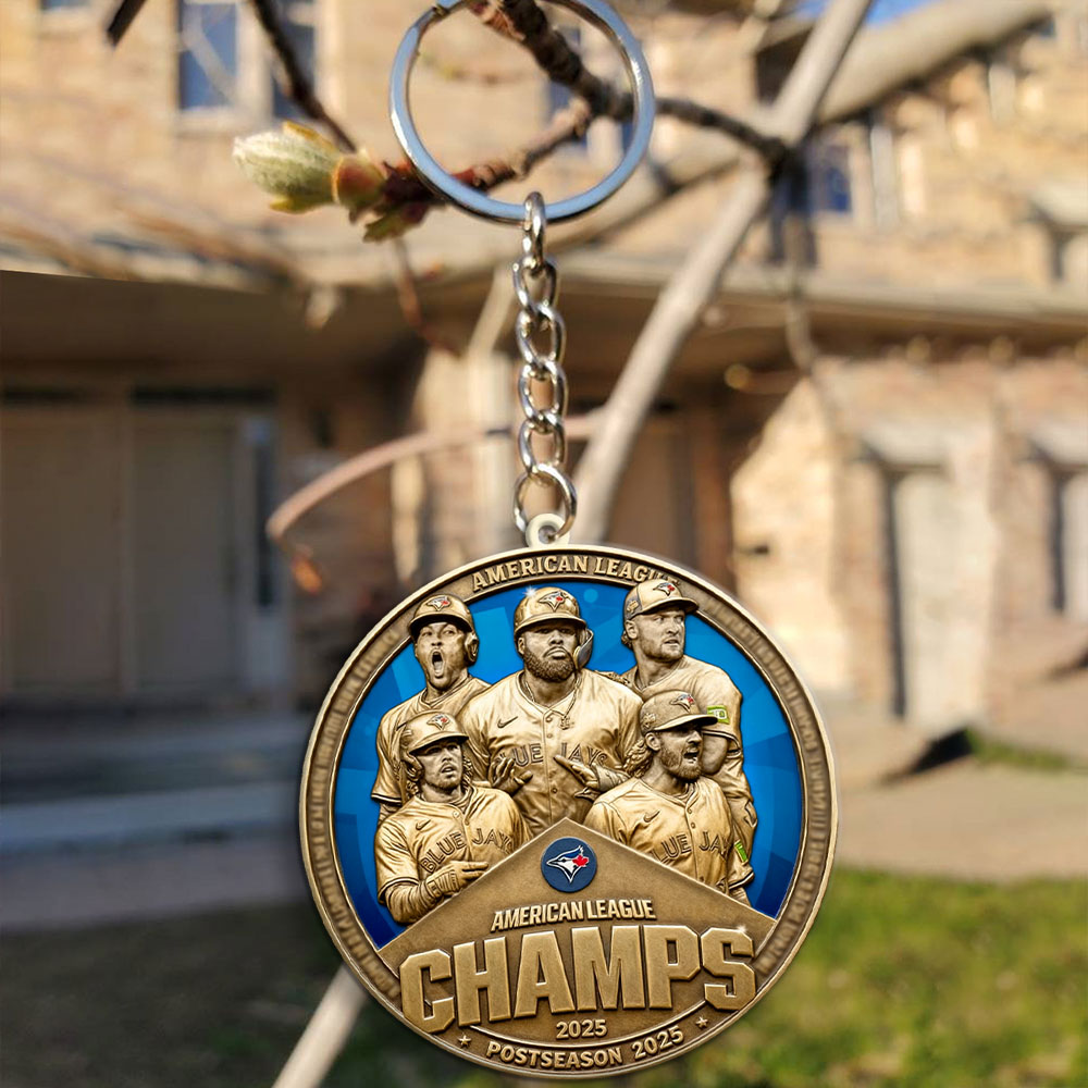 Toronto Blue Jays 2025 American League Champions Custom Shape 2-sided Keychain – MAITM13626