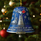 Toronto Blue Jays 2025 American League Champions Custom Shape 2-sided Acrylic Ornament – MAITM13676