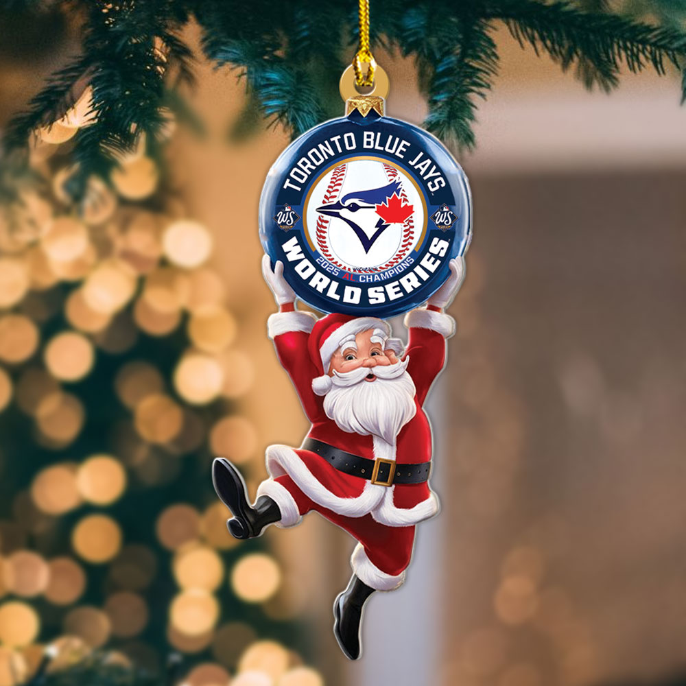 Toronto Blue Jays 2025 American League Champions Custom Shape 2-sided Acrylic Ornament – MAITM13915