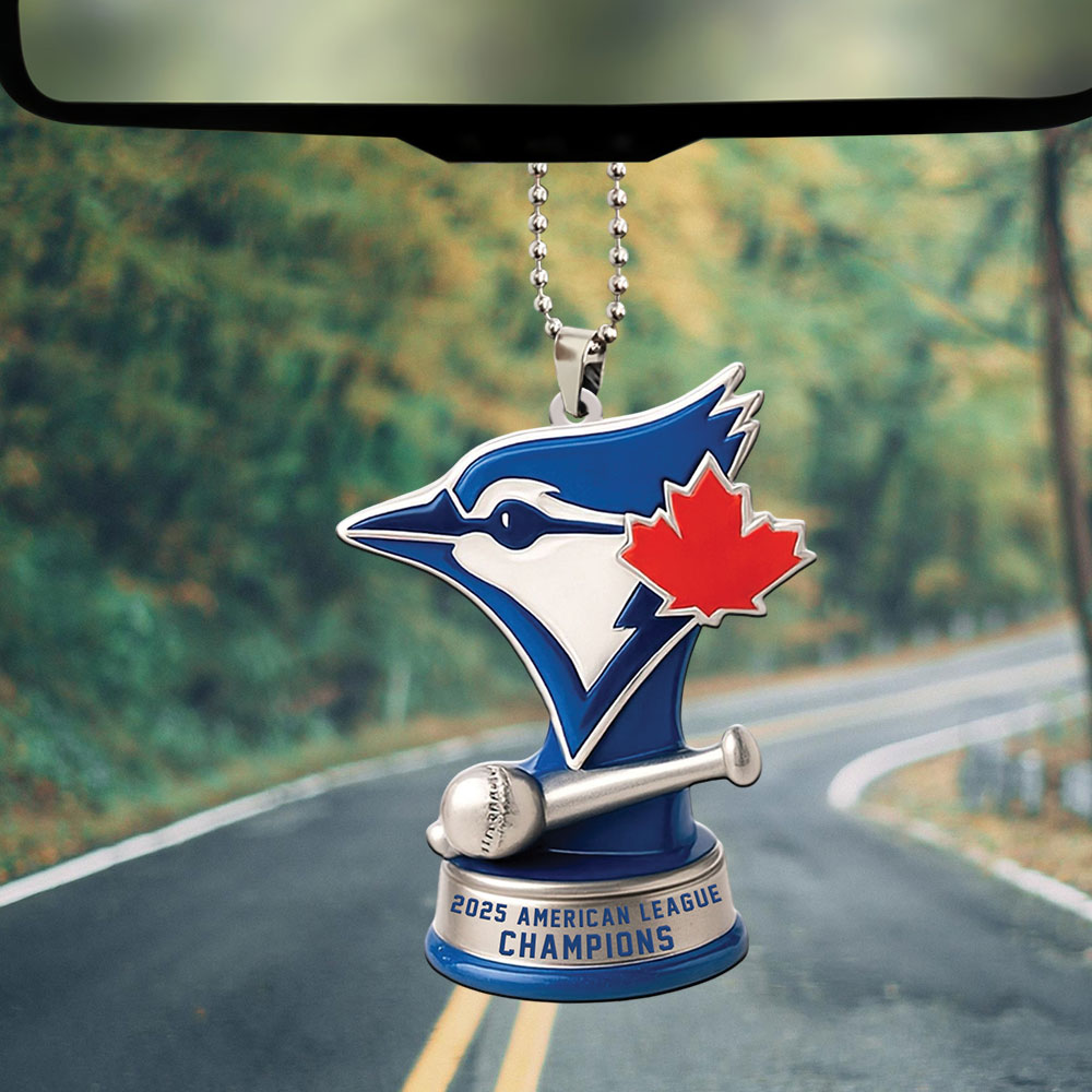 Toronto Blue Jays 2025 American League Champions Custom shape 2-sided Acrylic Car Ornament – MAITM13776