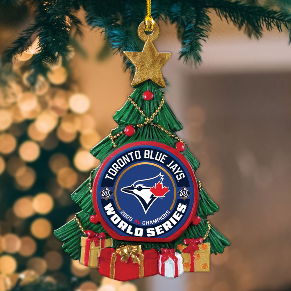 Toronto Blue Jays 2025 American League Champions Custom Shape 2-sided Acrylic Ornament – MAITM13773