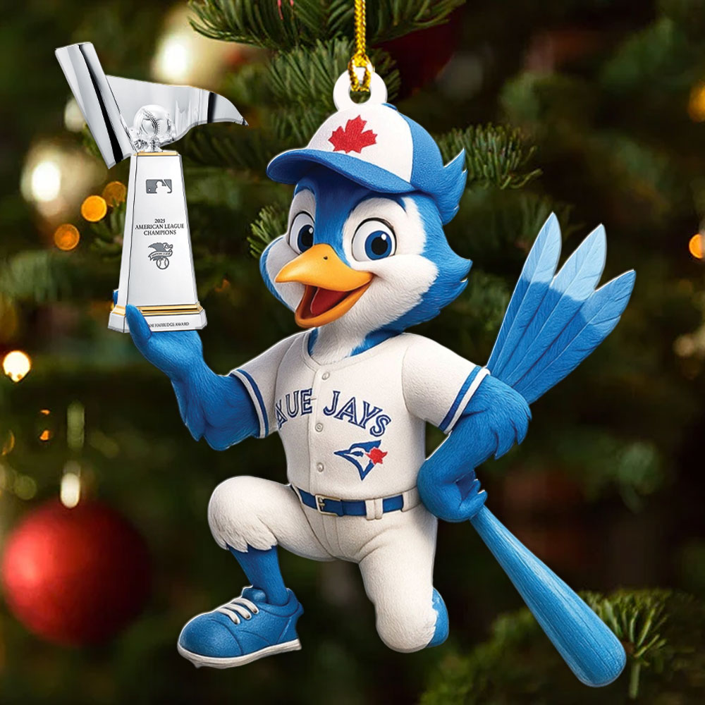 Toronto Blue Jays 2025 American League Champions Custom Shape 2-sided Acrylic Ornament – MAITM13783