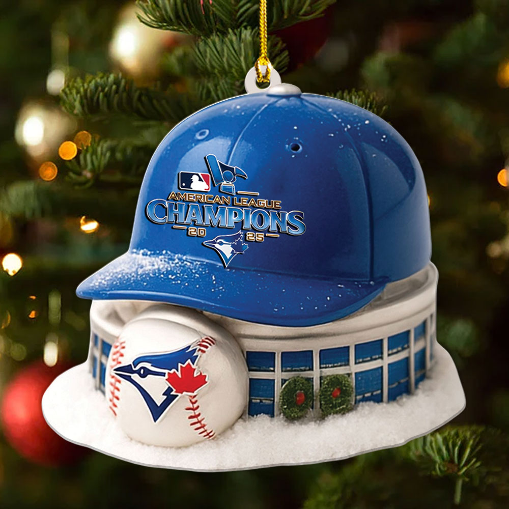 Toronto Blue Jays 2025 American League Champions Custom Shape 2-sided Acrylic Ornament – MAITM13784