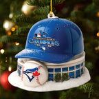 Toronto Blue Jays 2025 American League Champions Custom Shape 2-sided Acrylic Ornament – MAITM13784