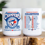 Toronto Blue Jays 2025 American League Champions Ceramic Mug – HOATT14675