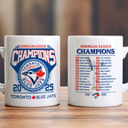 Toronto Blue Jays 2025 American League Champions Ceramic Mug – HOATT14675