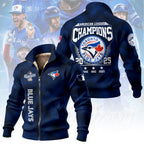 Toronto Blue Jays 2025 American League Champions Thick Knit Fleece Jacket – MAITM13907