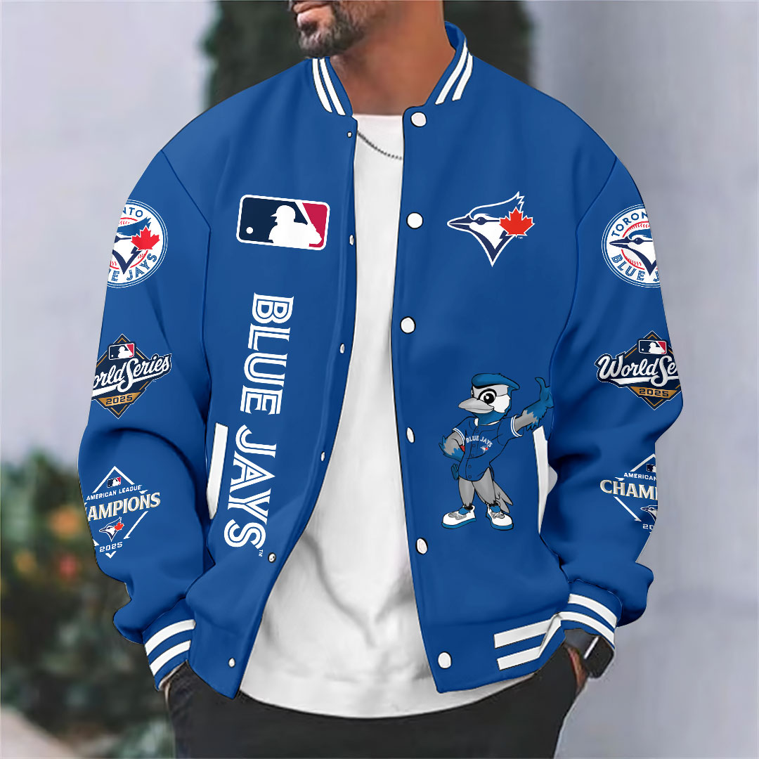 Toronto Blue Jays 2025 American League Champions Varsity Jacket – HOATT14676