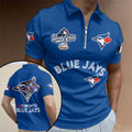 Toronto Blue Jays 2025 American League Champions Zip Polo Shirt – HOATT14827
