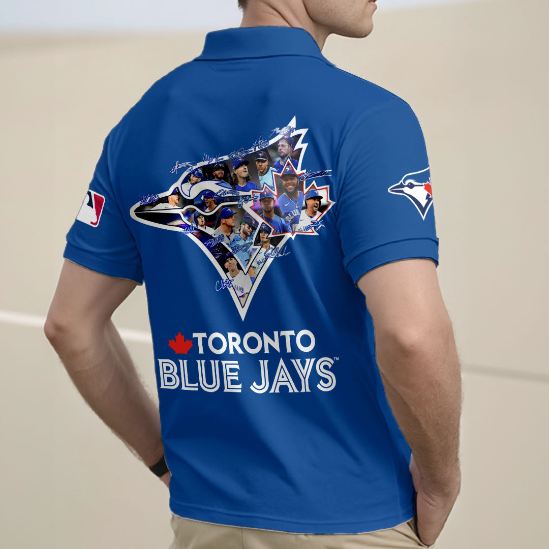 Toronto Blue Jays 2025 American League Champions Zip Polo Shirt – HOATT14827