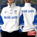 Personalized Toronto Blue Jays 3D Snap Button Collar Sweatshirt – TANTN16504