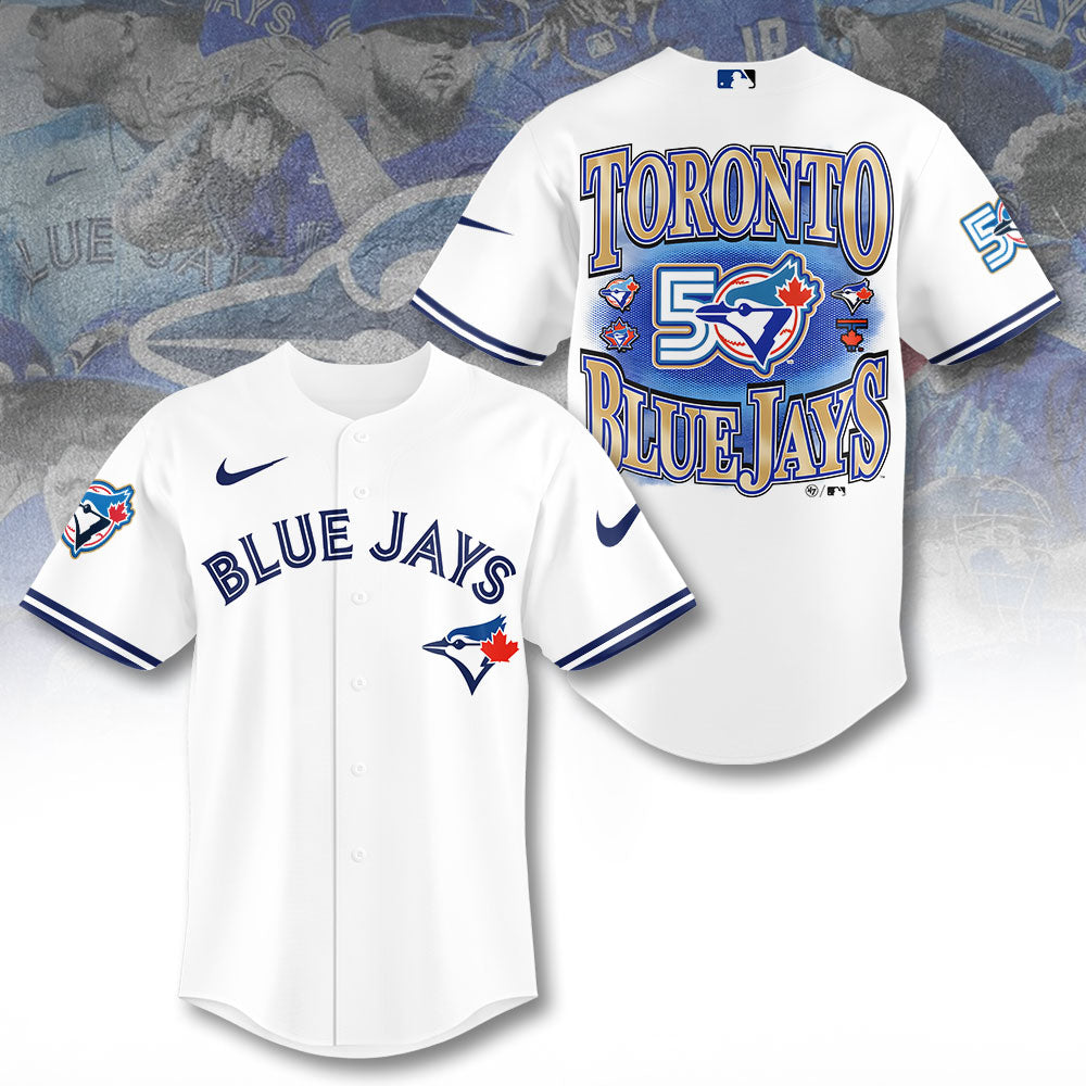 Toronto Blue Jays 50th Anniversary Baseball Jersey – TANTN21972