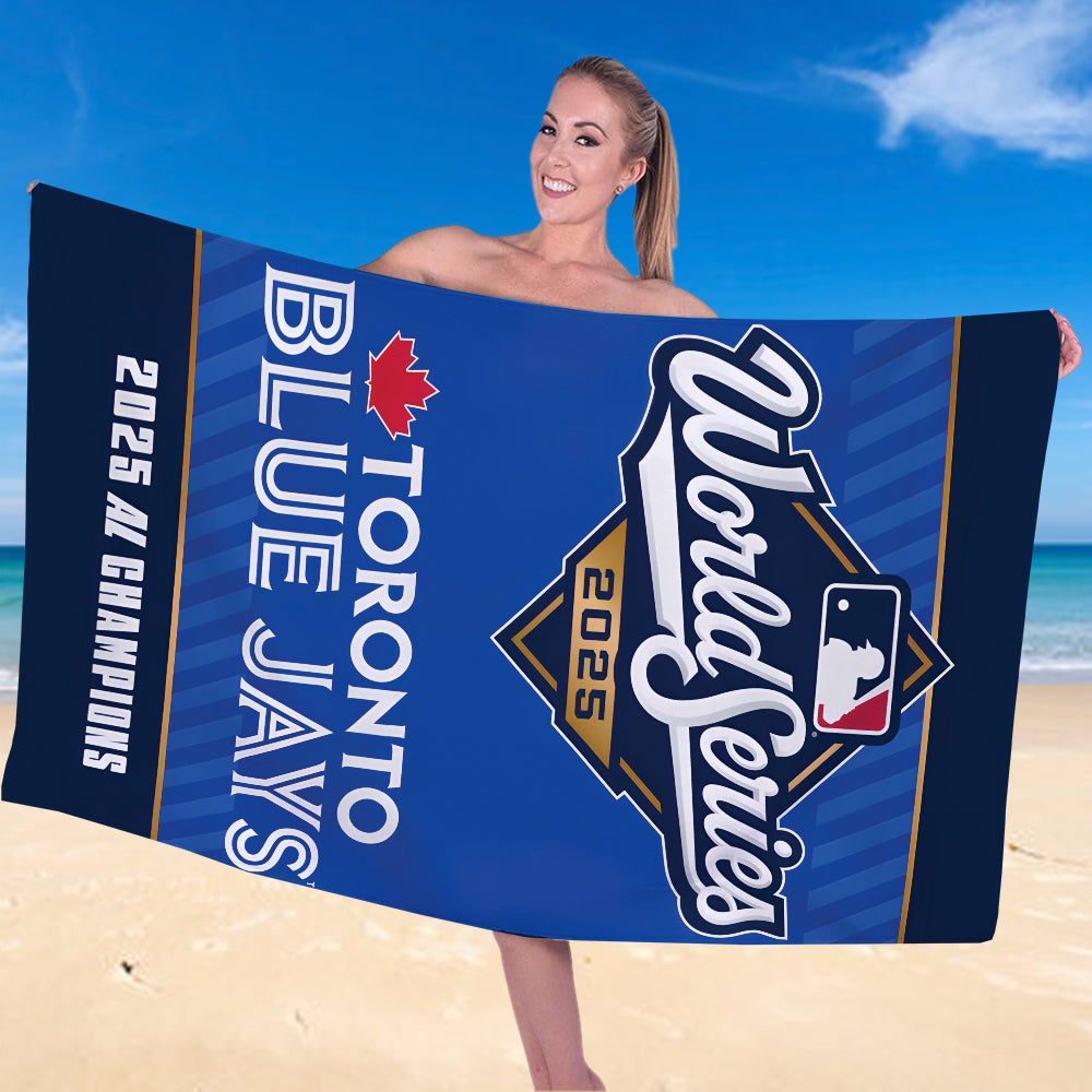 Toronto Blue Jays 2025 American League Champions Rectangle Beach Towel – TANTN17654