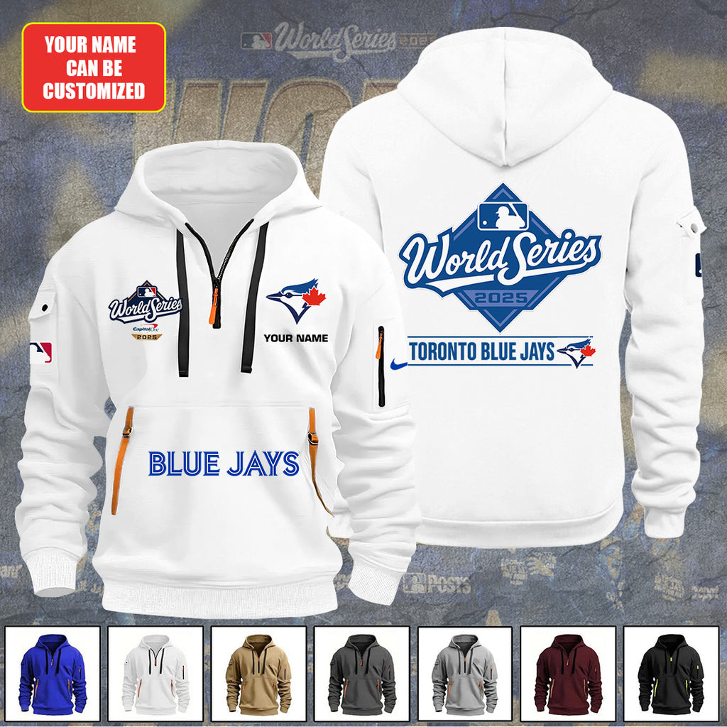 Personalized Toronto Blue Jays World Series 2025 2D Quarter Zip Hoodie – TANTN18630