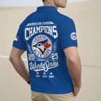 Toronto Blue Jays 2025 American League Champions Zip Polo Shirt – GNENEW759