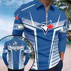 Toronto Blue Jays Zip Polo Shirt – TMTHU2407