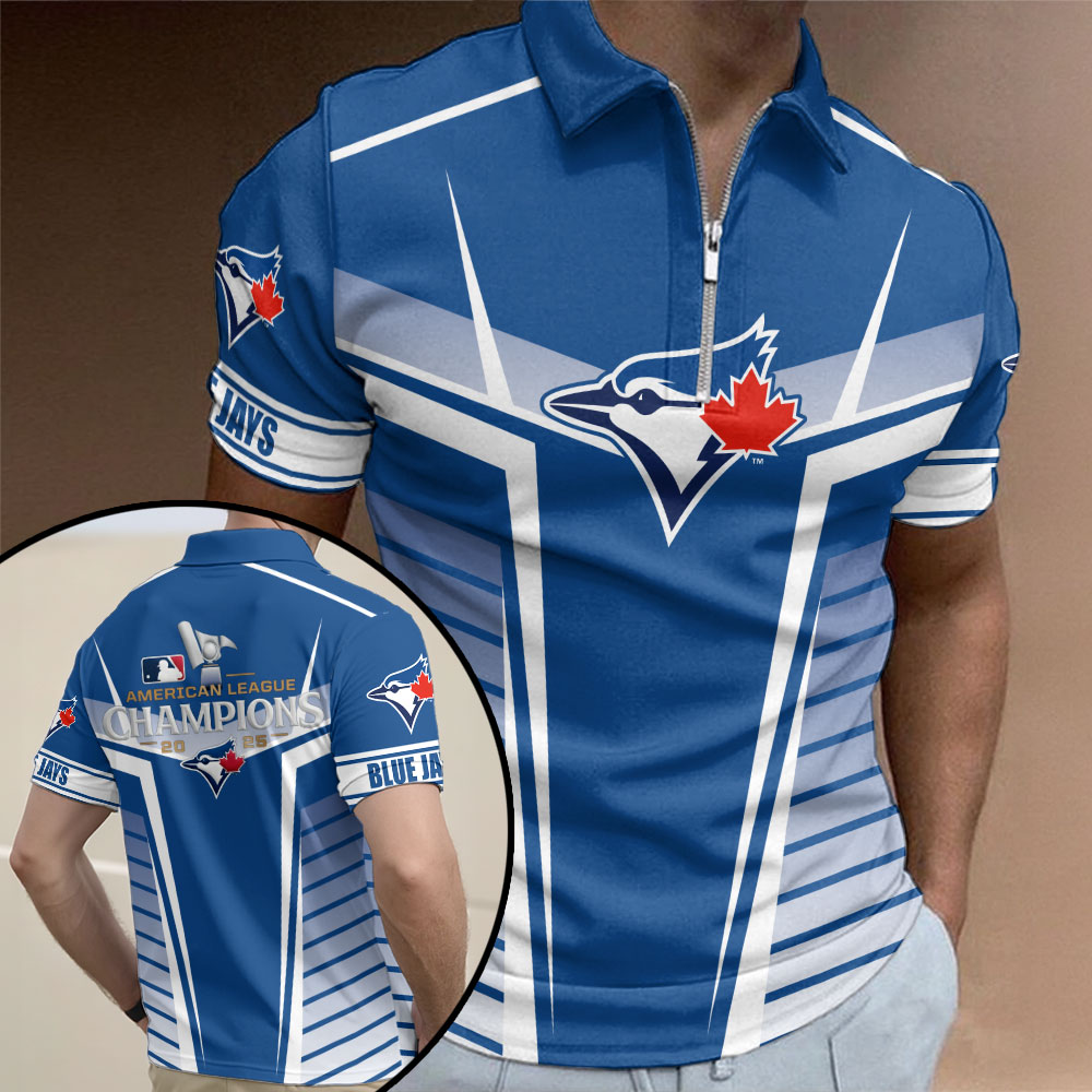 Toronto Blue Jays Zip Polo Shirt – TMTHU2407
