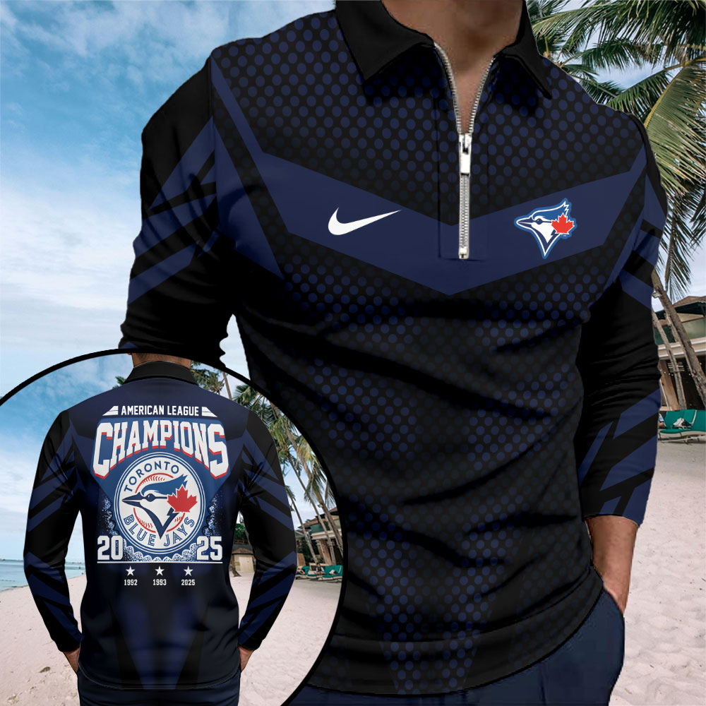 Toronto Blue Jays Zip Polo Shirt – TMTHU2461