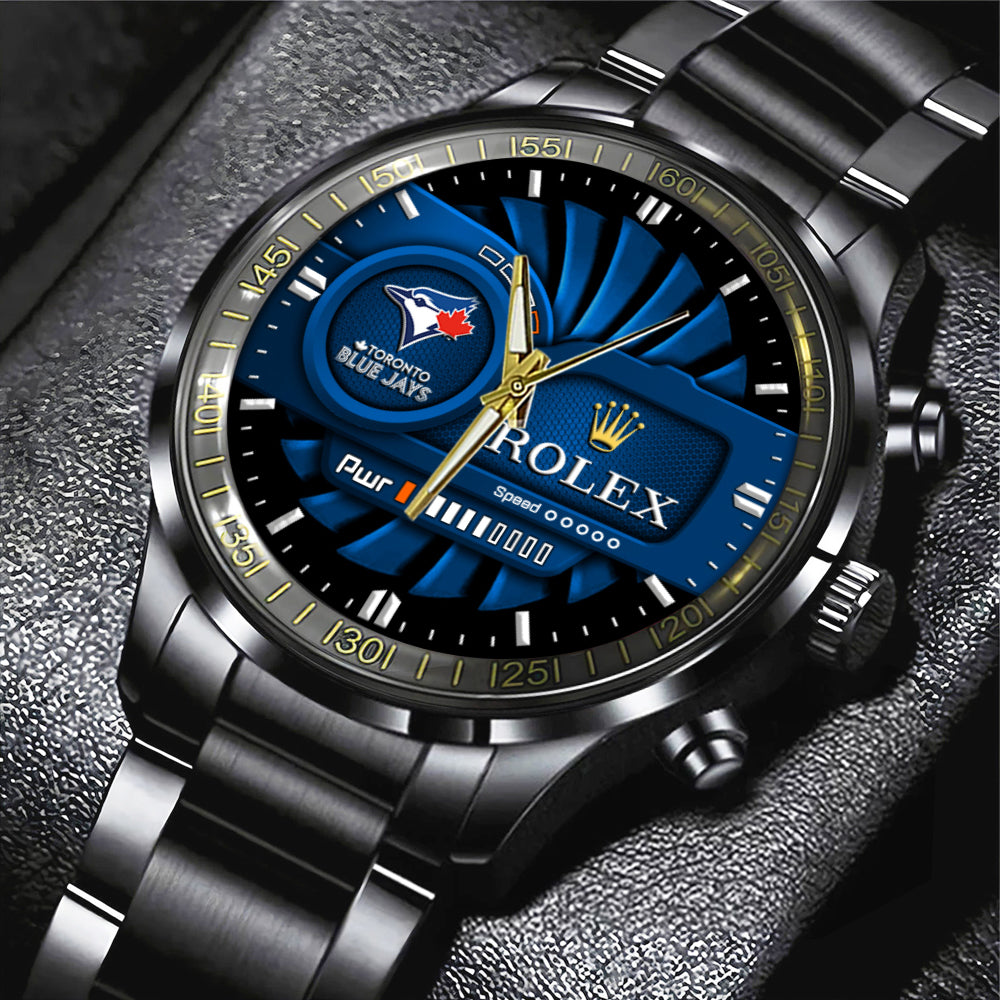 Toronto Blue Jays Black Stainless Steel Watch – MAITM13451