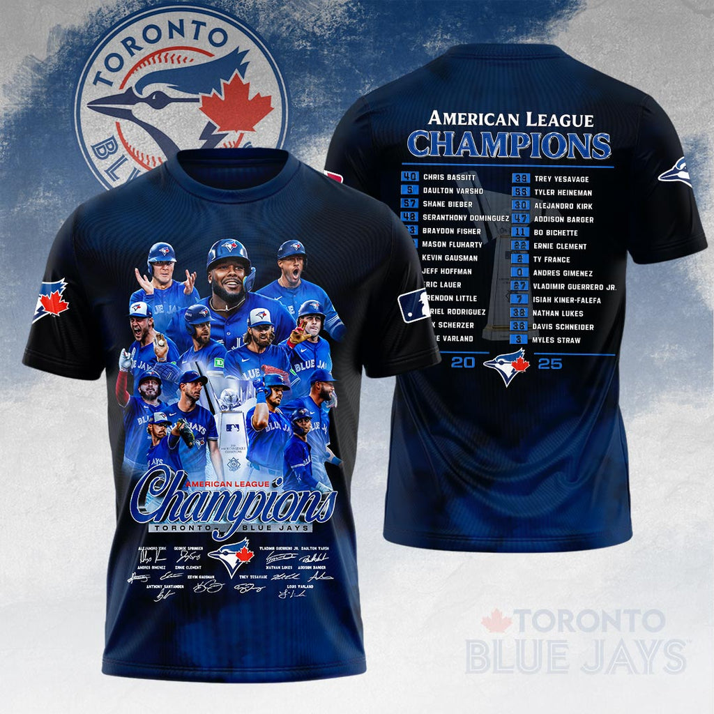 Toronto Blue Jays 2025 American League Champions 3D Apparel – HOATT14479