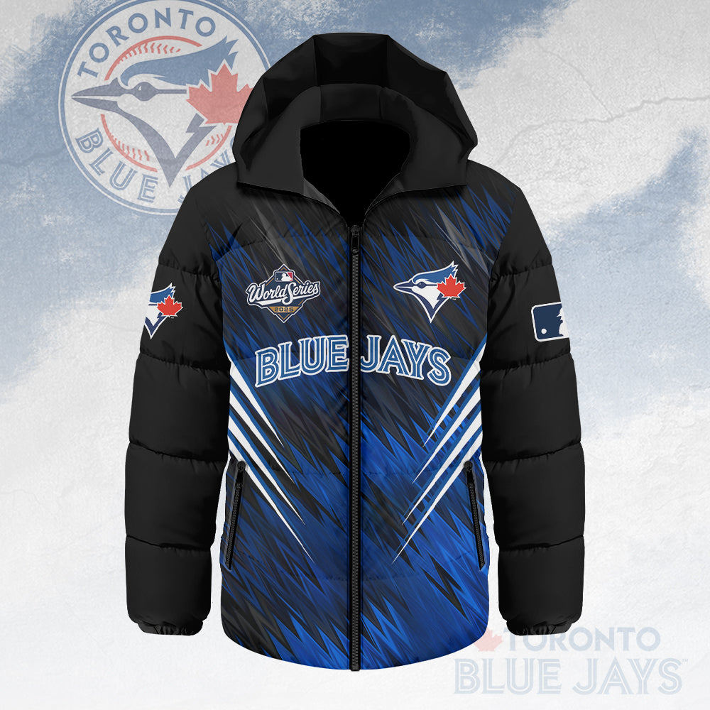 Toronto Blue Jays 2025 American League Champions Thickened Down Hooded Jacket – HOATT14696