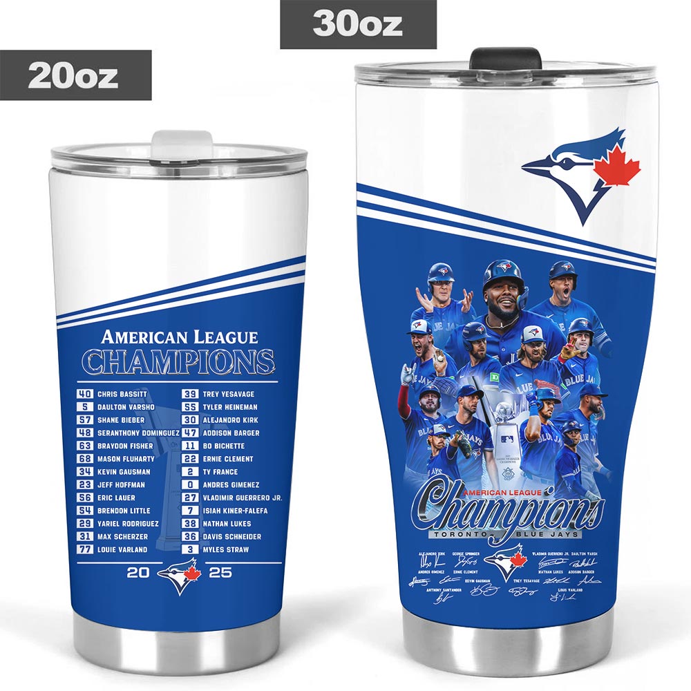 Toronto Blue Jays 2025 American League Champions Tumbler Cup – HOATT14525
