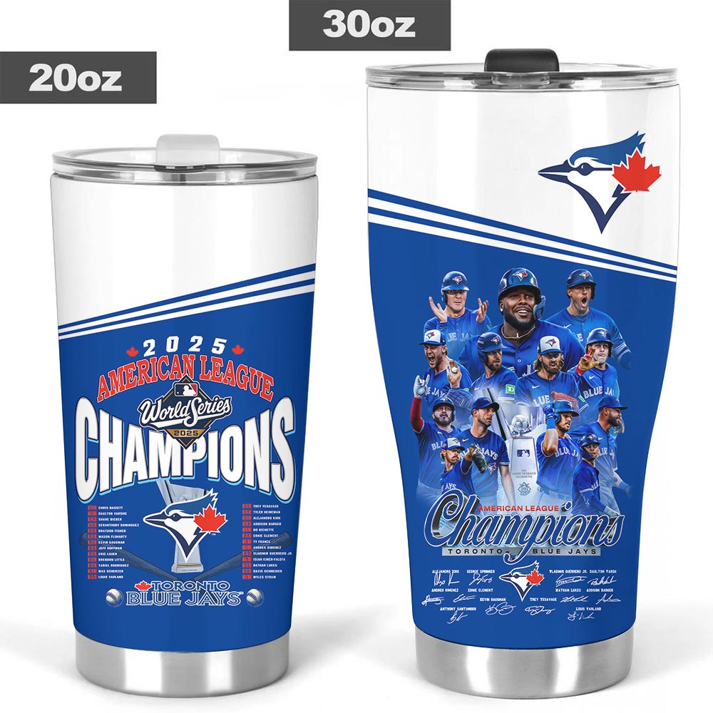 Toronto Blue Jays 2025 American League Champions Tumbler Cup – HOATT14565