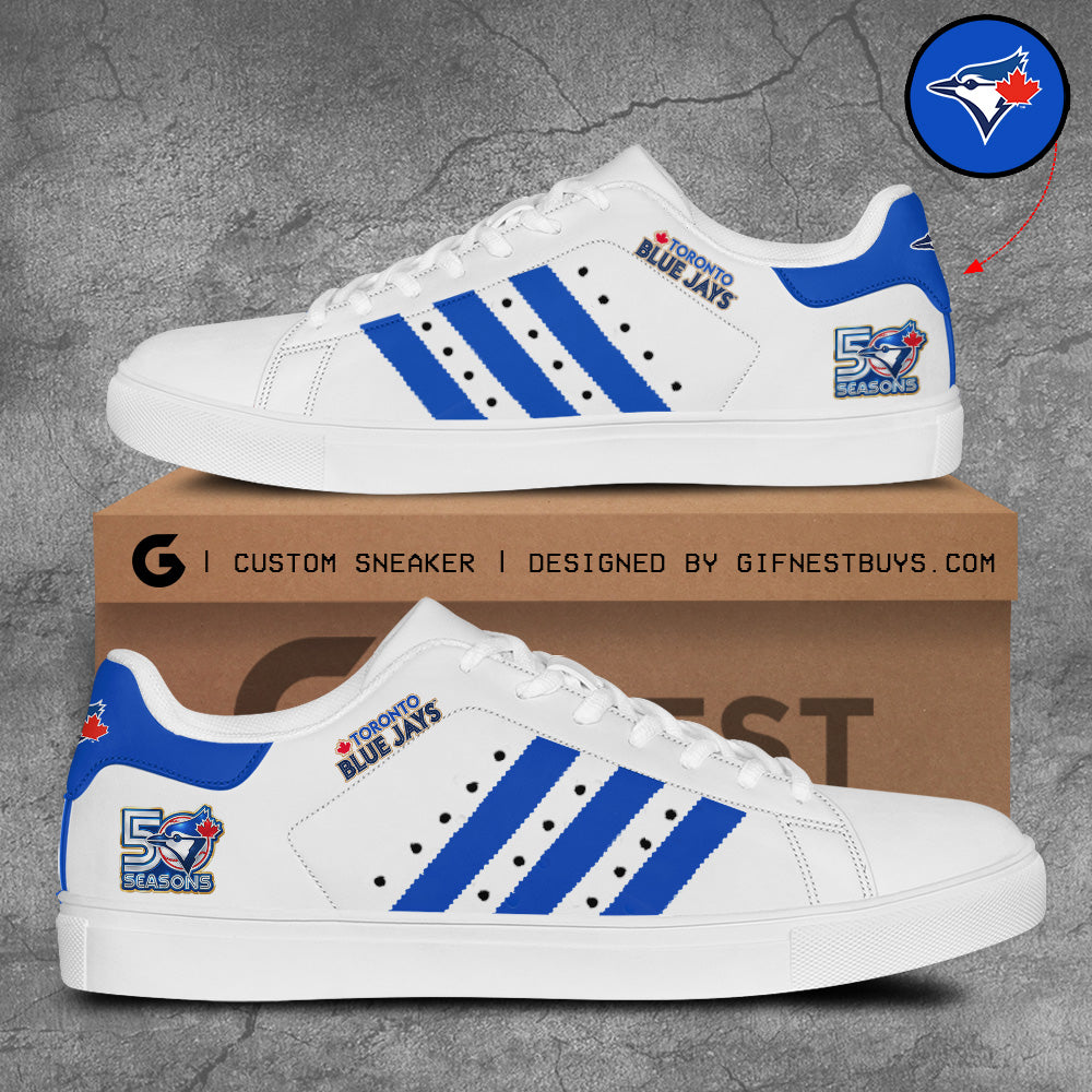 Toronto Blue Jays 50th Anniversary Custom SS Shoes – TANTN20530