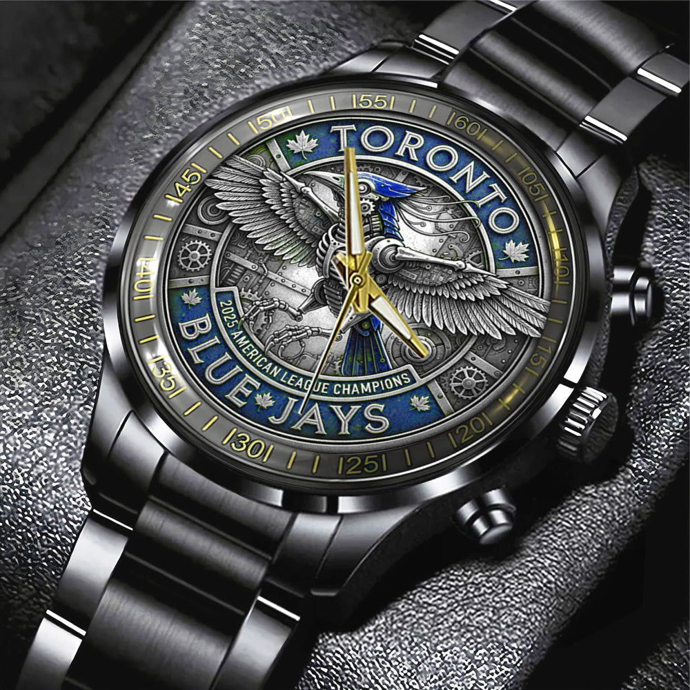 Toronto Blue Jays World Series 2025 Black Stainless Steel Watch – TANTN18634
