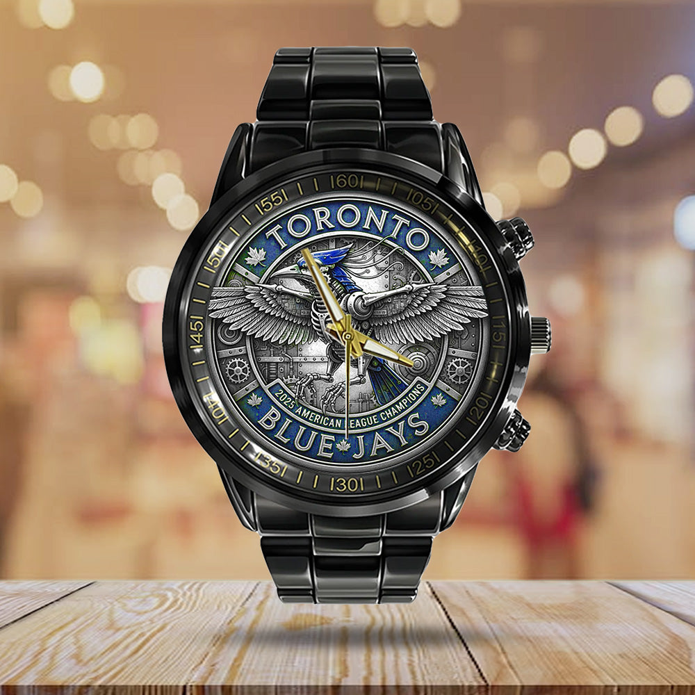 Toronto Blue Jays World Series 2025 Black Stainless Steel Watch – TANTN18634