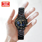 Personalized Toronto Blue Jays World Series 2025 Black Stainless Steel Watch – TANTN18663