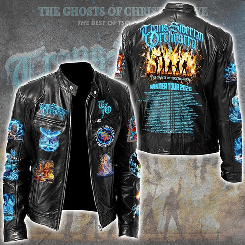 Trans-Siberian Orchestra 30th Anniversary Tour 2026 Motorcycle Leather Jacket – GNE8864