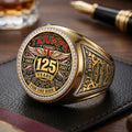 Triumph Motorcycles 125th Anniversary 3D Engraved Ring – TMTHU10073