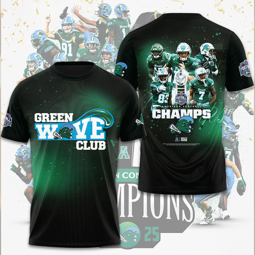 Tulane Green Wave Football 3D Apparel – GNE4737