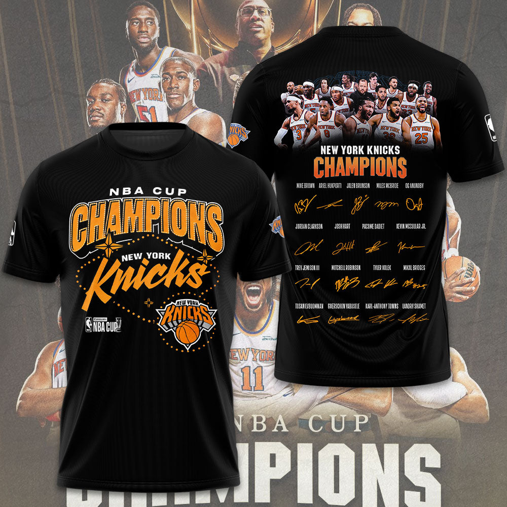 New York Knicks 2025 NBA Cup Champions 3D Apparel – TMTHU2716