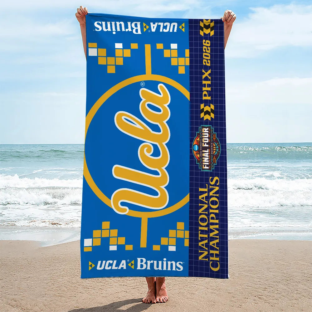 UCLA Bruins 2026 Women's Basketball National Champions Rectangle Beach Towel – TANTN22083
