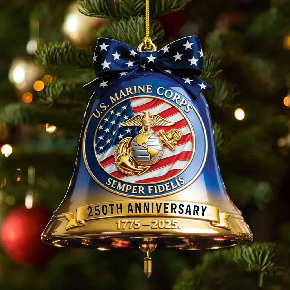 US Marine Corps 250th Anniversary Custom Shape 2-sided Acrylic Ornament – MAITM14006