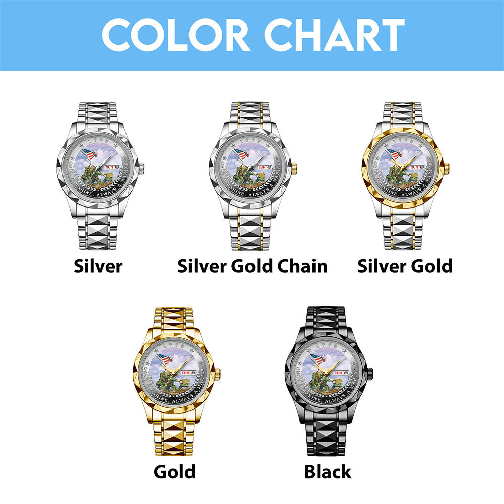 US Marine Corps Alloy Luxury Quartz Watch – MAITM 12186