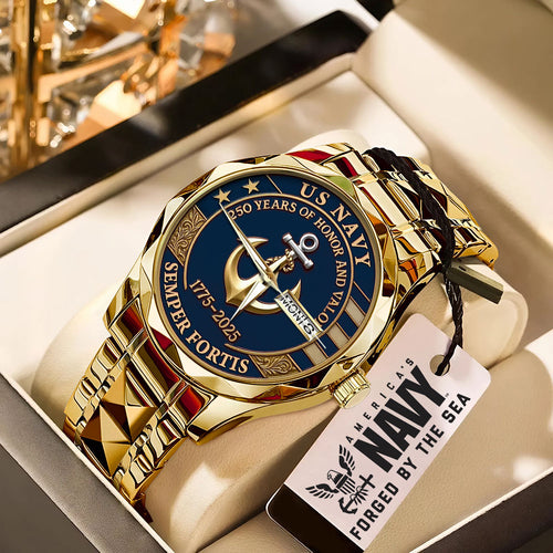 US Navy 250th Anniversary 2025 Alloy Luxury Quartz Watch – MAITM12723