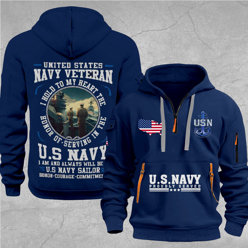US Navy 2D Quarter Zip Hoodie – MAITM12714