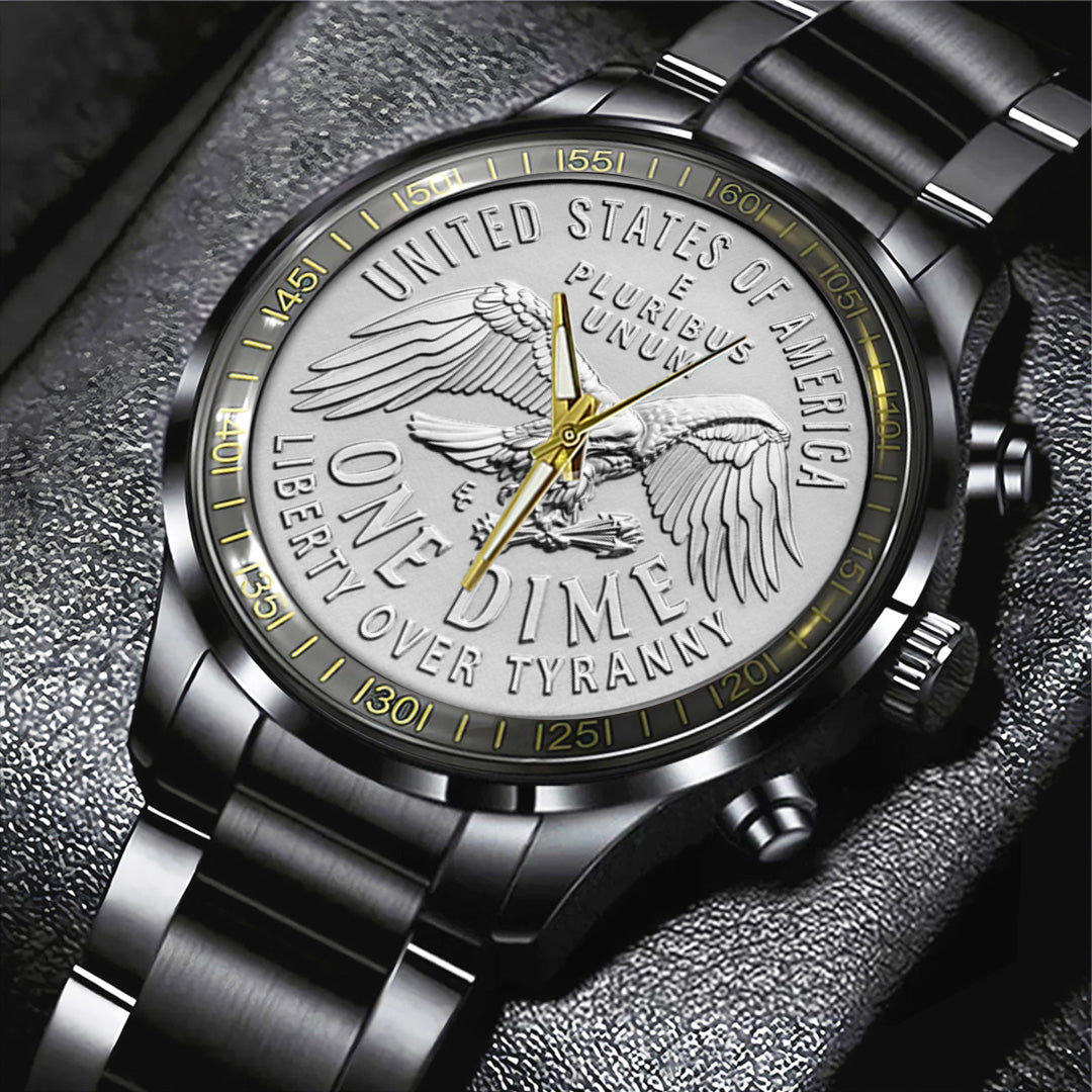 America250 Black Stainless Steel Watch – TANTN21685