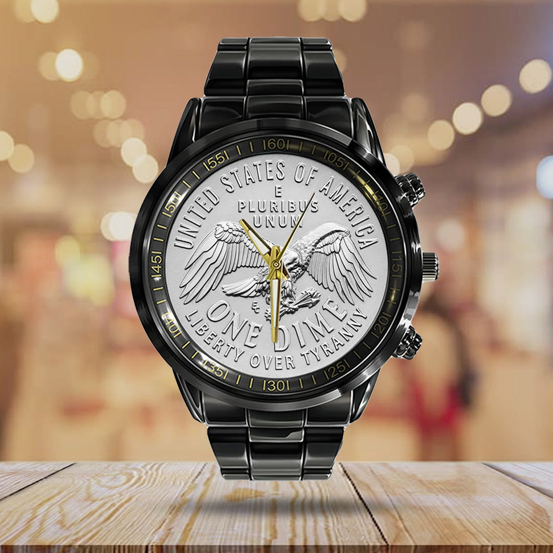 America250 Black Stainless Steel Watch – TANTN21685