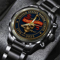 US Marine Corps 250th Anniversary Black Stainless Steel Watch – TMTHU1234