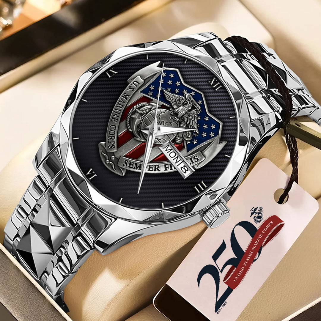 US Marine Corps Alloy Luxury Quartz Watch – TMTHU489