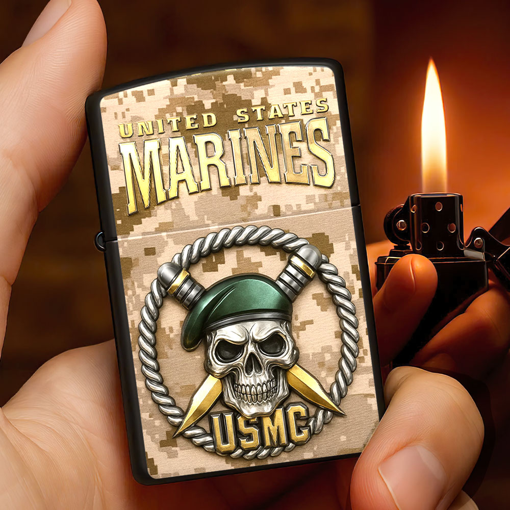 US Marine Corps Zippo Lighter Case (No Insert) – TMTHU1007