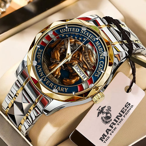US Marine Corps 250th Anniversary 2025 Alloy Luxury Quartz Watch – TMTHU837