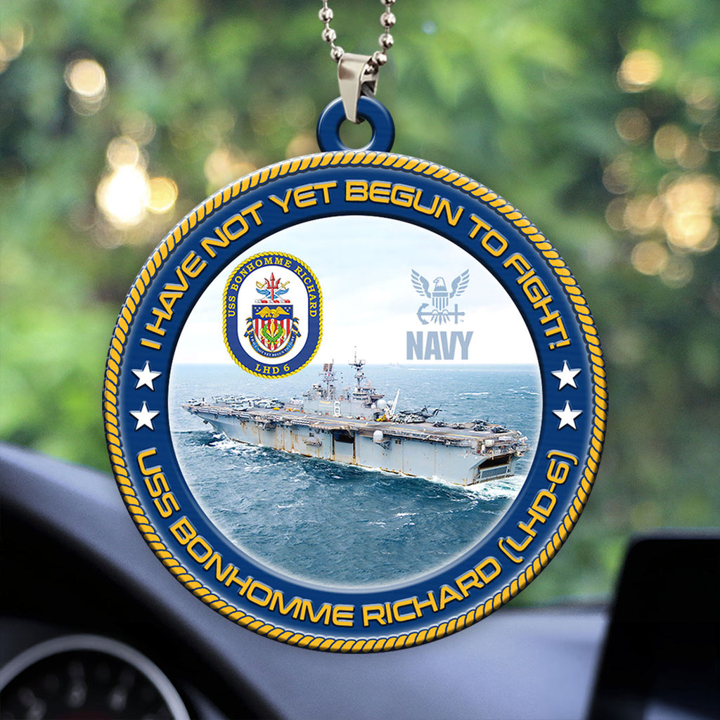 USS Bonhomme Richard (LHD-6) Custom Shape 2-sided Acrylic Car Ornament – HOATT13204