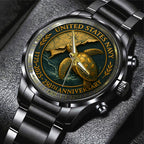 US Navy 250th Anniversary Black Stainless Steel Watch – TANTN17240