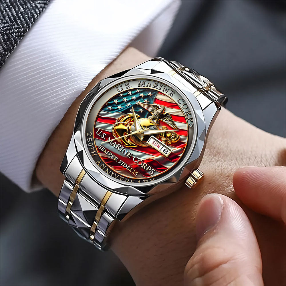 US Marine Corps Alloy Luxury Quartz Watch – TANTN 14631